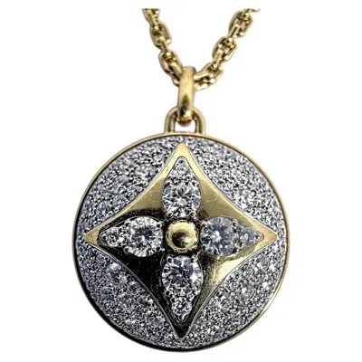 Pre-owned Louis Vuitton French Gold And Diamond Blossom Collection Necklace With Pendant In Multiple