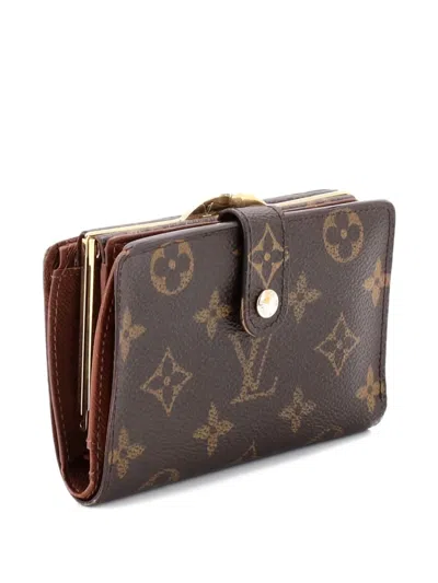 Pre-owned Louis Vuitton French Wallet Monogram Canvas Small Wallets In Brown