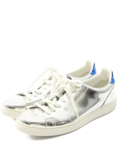 Pre-owned Louis Vuitton Front Row Sneakers In Gray