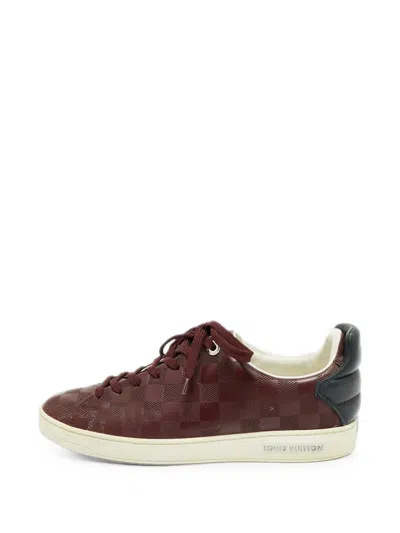 Pre-owned Louis Vuitton Frontrow Damier Sneakers In Brown