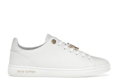 Pre-owned Louis Vuitton Frontrow Leather (women's) Sneakers In White/gold In Multi