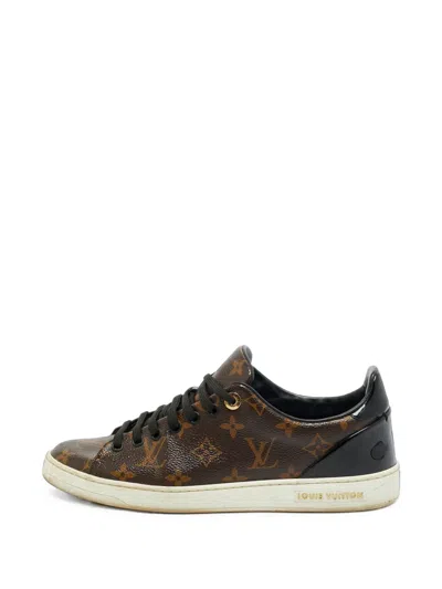Pre-owned Louis Vuitton Frontrow Monogram Sneakers In Brown