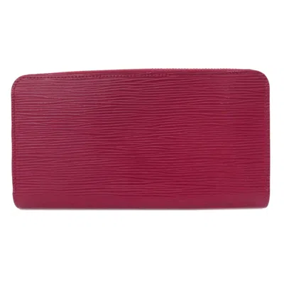 Pre-owned Louis Vuitton Fuchsia Epi Leather Long Wallet (bi-fold) () In Pink