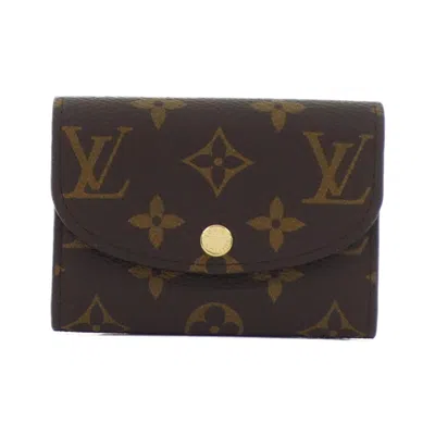 Pre-owned Louis Vuitton Fuchsia Marron Coated Canvas Coin Purse/coin Case () In Multi