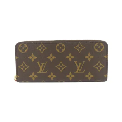 Pre-owned Louis Vuitton Fuchsia Marron Coated Canvas Long Wallet (bi-fold) () In Multi