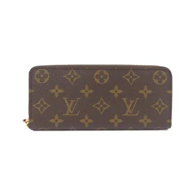 Pre-owned Louis Vuitton Fuchsia Marron Coated Canvas Long Wallet (bi-fold) () In Fuchsia, Marron