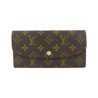 Pre-owned Louis Vuitton Fuchsia Marron Coated Canvas Long Wallet (bi-fold) () In Multi