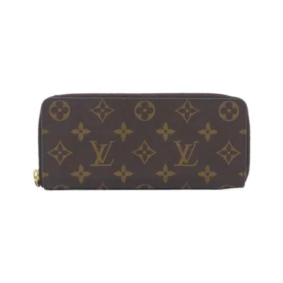 Pre-owned Louis Vuitton Fuchsia Marron Coated Canvas Long Wallet (bi-fold) () In Multi