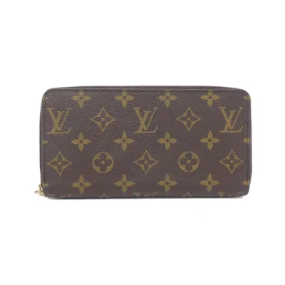 Pre-owned Louis Vuitton Fuchsia Marron Coated Canvas Long Wallet (bi-fold) () In Multi