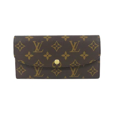 Pre-owned Louis Vuitton Fuchsia Marron Coated Canvas Long Wallet (bi-fold) () In Multi