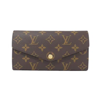 Pre-owned Louis Vuitton Fuchsia Marron Monogram Monogram Long Wallet (bi-fold) () In Multi