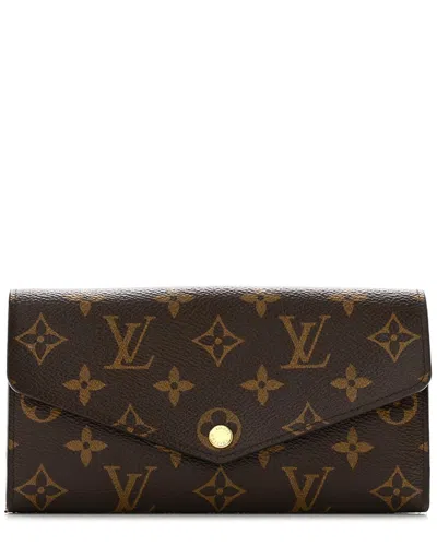 Pre-owned Louis Vuitton Fuchsia Monogram Coated Canvas Sarah Wallet Nm (authentic Pre-loved)