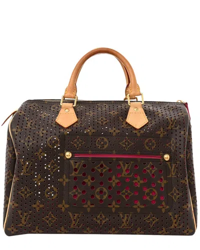 Pre-owned Louis Vuitton Fuchsia Monogram Perfo Coated Canvas Perforated Speedy 30 (authentic Pre-loved)