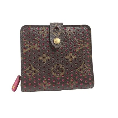 Pre-owned Louis Vuitton Fuchsia Monogram Perforated Wallet (bi-fold) ()