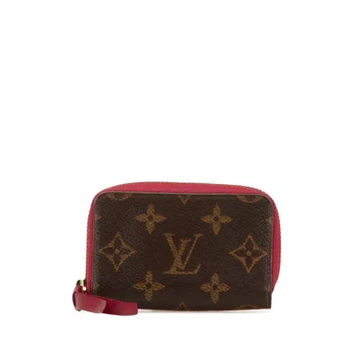 Pre-owned Louis Vuitton Fuchsia Monogram Red Color Pvc Leather Coin Purse/coin Case ()