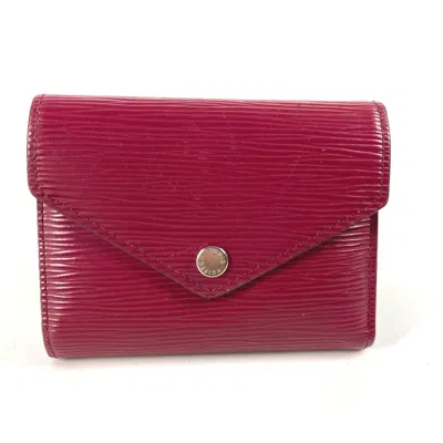 Pre-owned Louis Vuitton Fuchsia Purple Epi Leather Wallet (tri-fold) () In Fuchsia, Purple