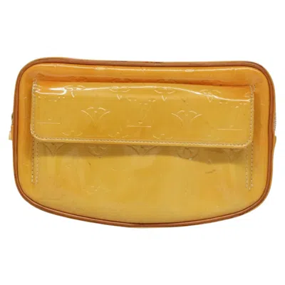 Pre-owned Louis Vuitton Fulton Yellow Patent Leather Shoulder Bag ()