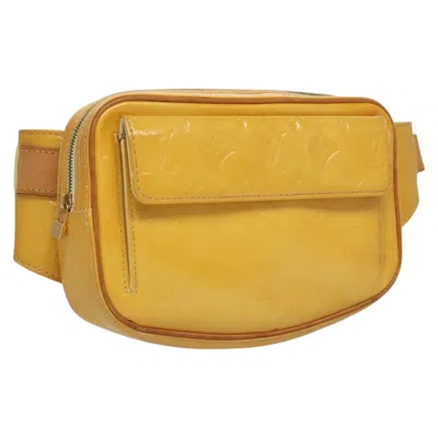 Pre-owned Louis Vuitton Fulton Yellow Patent Leather Shoulder Bag ()
