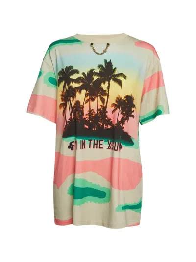 Pre-owned Louis Vuitton Fun In The Sun T-shirt In Neutrals