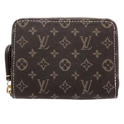 Pre-owned Louis Vuitton Fusain Denim Coin Purse/coin Case ()
