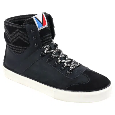 Pre-owned Louis Vuitton F/w 2012 "breaking Away" Lv Cup Leather Mountaineer Sneaker Boots In Black