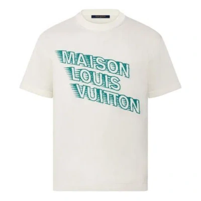 Pre-owned Louis Vuitton Fw21 Maison  Lv Logo Tee In White
