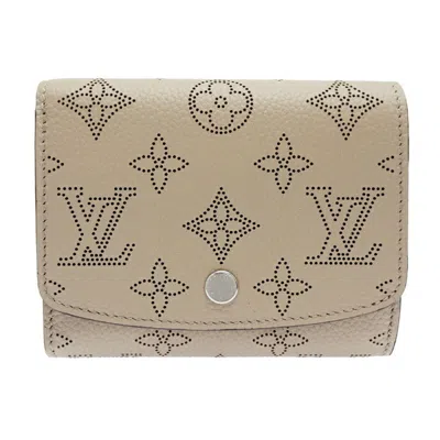 Pre-owned Louis Vuitton Galle Grayish Mahina Leather Wallet (bi-fold) ()