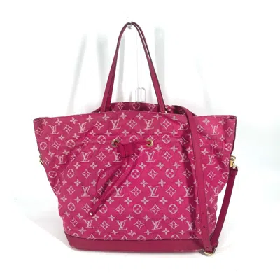 Pre-owned Louis Vuitton Galle Indian Rose Monogram Pink Monogram Denim Shoulder Bag Tote Bag ()