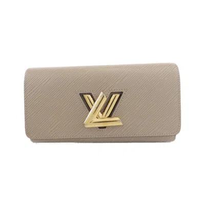 Pre-owned Louis Vuitton Galle Leather Long Wallet (bi-fold) () In Blue