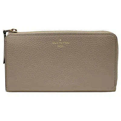 Pre-owned Louis Vuitton Galle Leather Long Wallet (bi-fold) () In Blue