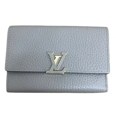 Pre-owned Louis Vuitton Galle Leather Wallet (tri-fold) () In Multi