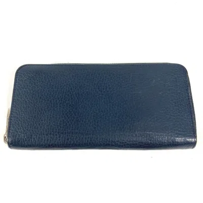 Pre-owned Louis Vuitton Galle Navy Long Wallet (bi-fold) () In Galle, Navy