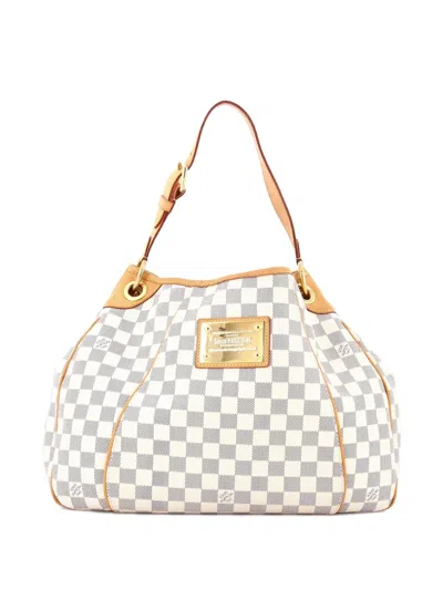 Pre-owned Louis Vuitton Galliera Handbag Damier Pm Hobo Bag In White