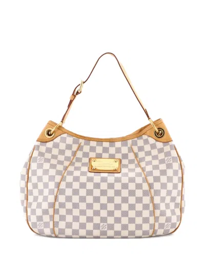 Pre-owned Louis Vuitton Galliera Handbag Damier Pm Hobo Bag In White
