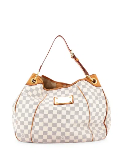 Pre-owned Louis Vuitton Galliera Handbag Damier Pm Hobo Bag In White