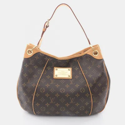 Pre-owned Louis Vuitton Galliera Pm Brown Monogram Canvas Shoulder Bag