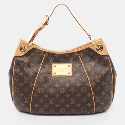 Pre-owned Louis Vuitton Galliera Pm Shoulder Bag Monogram Canvas Leather In Brown