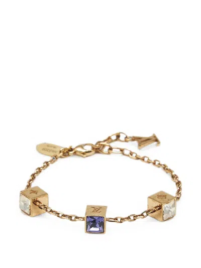 Pre-owned Louis Vuitton Gamble Monogram Bracelet In Gold