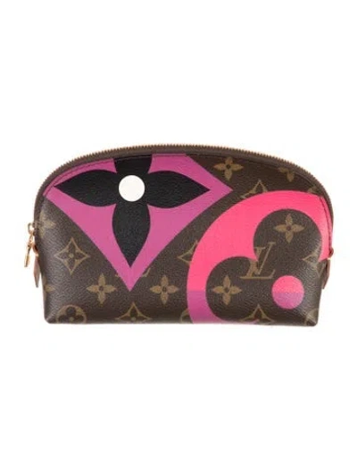 Pre-owned Louis Vuitton Game On Cosmetic Pouch In Brown