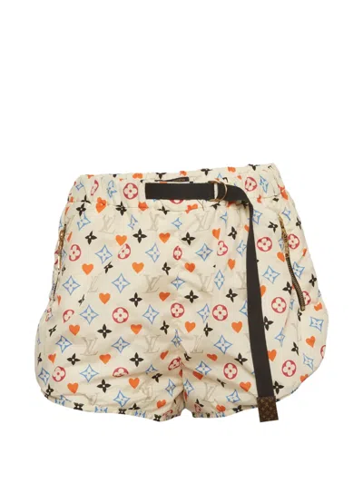 Pre-owned Louis Vuitton Game On Monogram Shorts In Neutrals