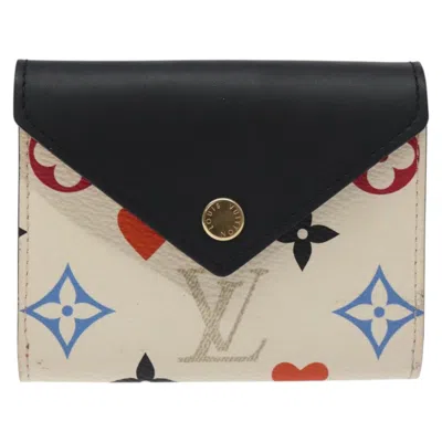 Pre-owned Louis Vuitton Game On White Canvas Wallet  ()