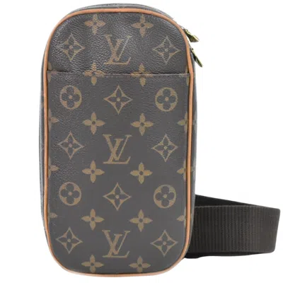 Pre-owned Louis Vuitton Gange Canvas Clutch Bag () In Brown