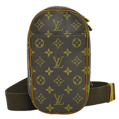 Pre-owned Louis Vuitton Gange Canvas Clutch Bag () In Brown