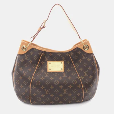 Pre-owned Louis Vuitton Garriella Pm Shoulder Bag Monogram Canvas Leather In Brown