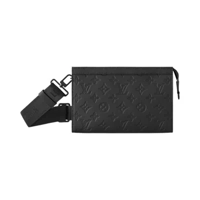 Pre-owned Louis Vuitton Gaston Wearable Wallet 'black Monogram Shadow Cowhide Leather' | Men's Size Onesize