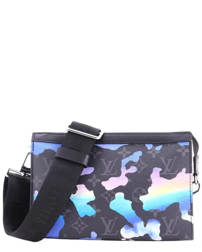 Pre-owned Louis Vuitton Gaston Wearable Wallet Sunrise Monogram Eclipse (authentic Pre-loved)