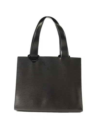 Pre-owned Louis Vuitton Gemo Leather Tote Bag In Black