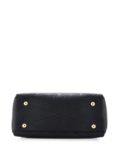 Pre-owned Louis Vuitton Georges Handbag Monogram Empreinte Leather Mm Satchel In Black