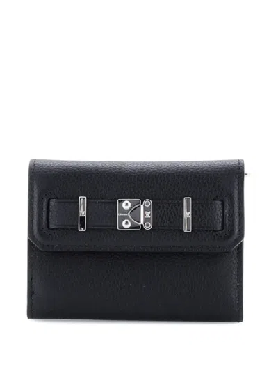 Pre-owned Louis Vuitton Georges Wallet Leather Small Wallets In Black
