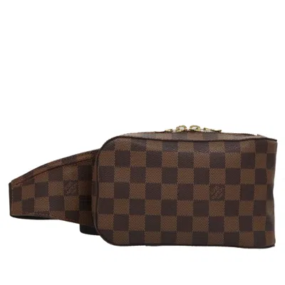 Pre-owned Louis Vuitton Geronimo Brown Canvas Clutch Bag ()